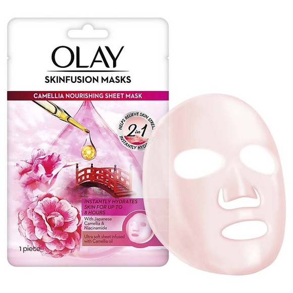 OLAY Skinfusion Masks - Camellia Nourishing Sheet Mask - 10 pack - Picture 3 of 4